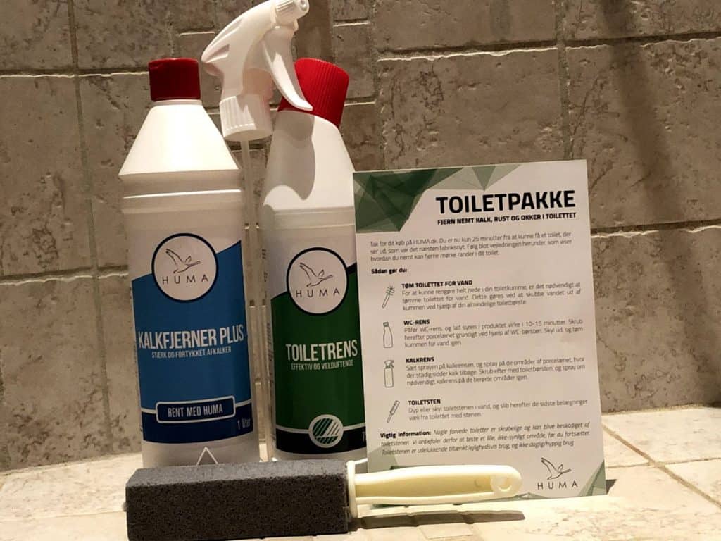 Toiletpakke fra huma til rengøring af toilet